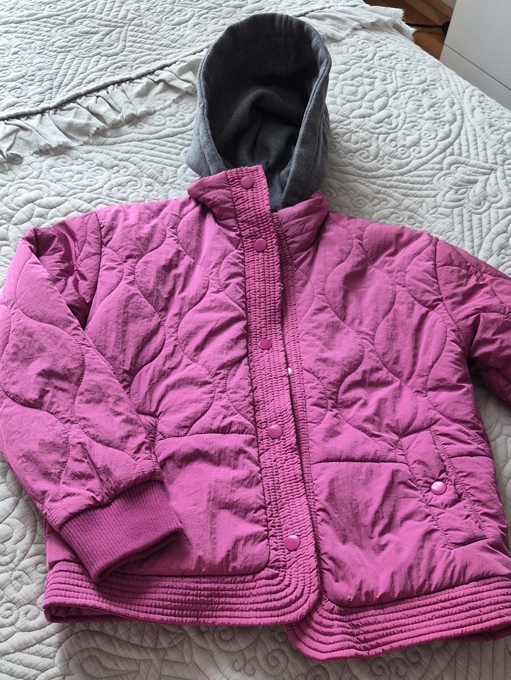JouJou Girl's Onion Quilted Light Jacket Size M